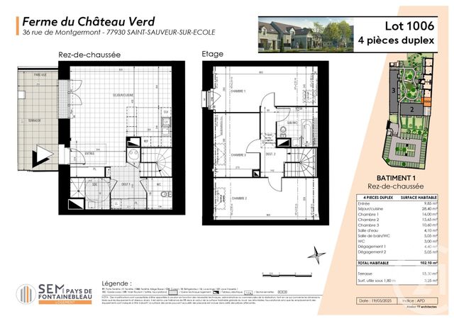Appartement F4 à vendre - 4 pièces - 102.1 m2 - ST SAUVEUR SUR ECOLE - 77 - ILE-DE-FRANCE - Century 21 Agence Chaumette